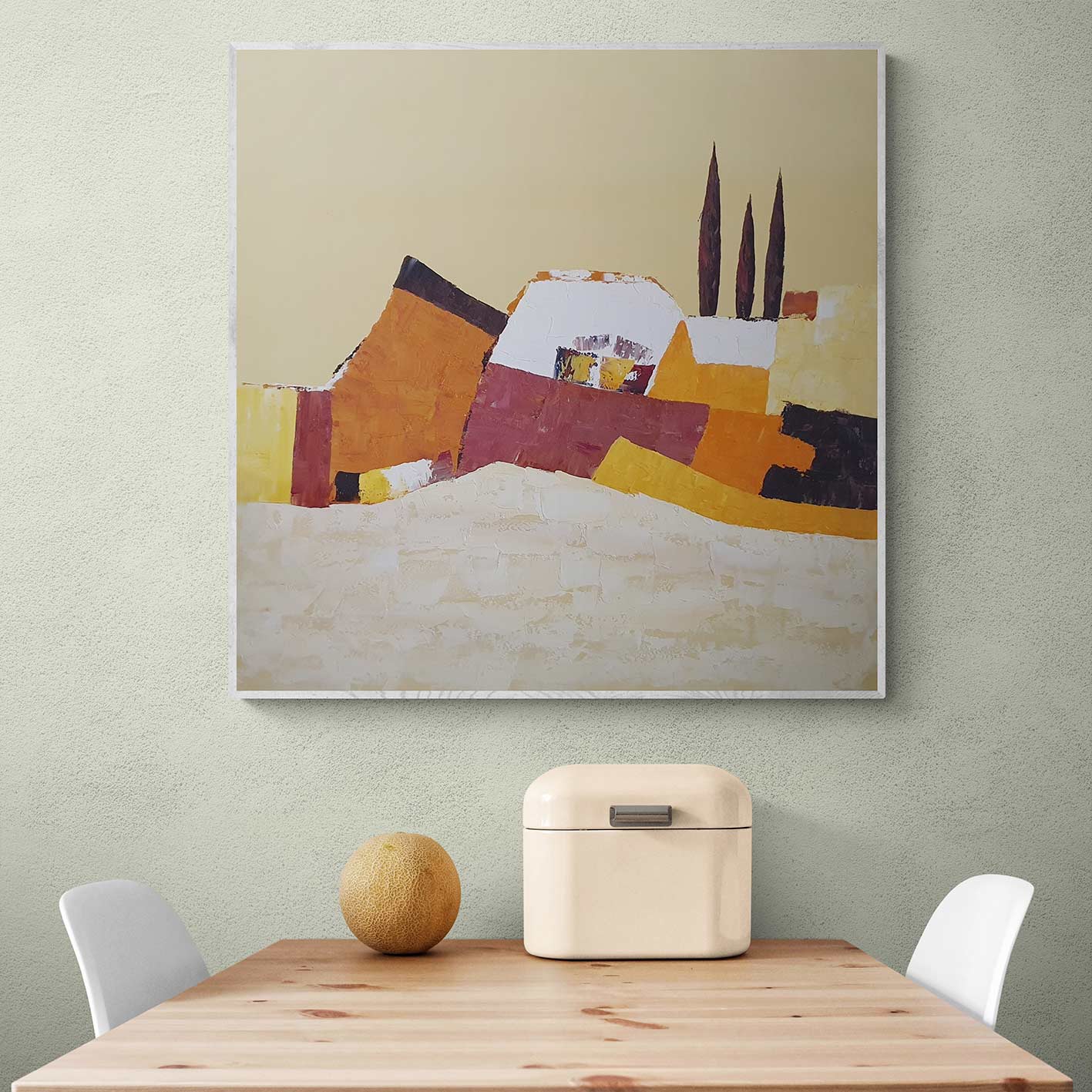 Abstract Modern Landscape Painting 80x80 cm