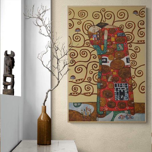 Cuadro Gustav Klimt Abrazo  60x90 cm
