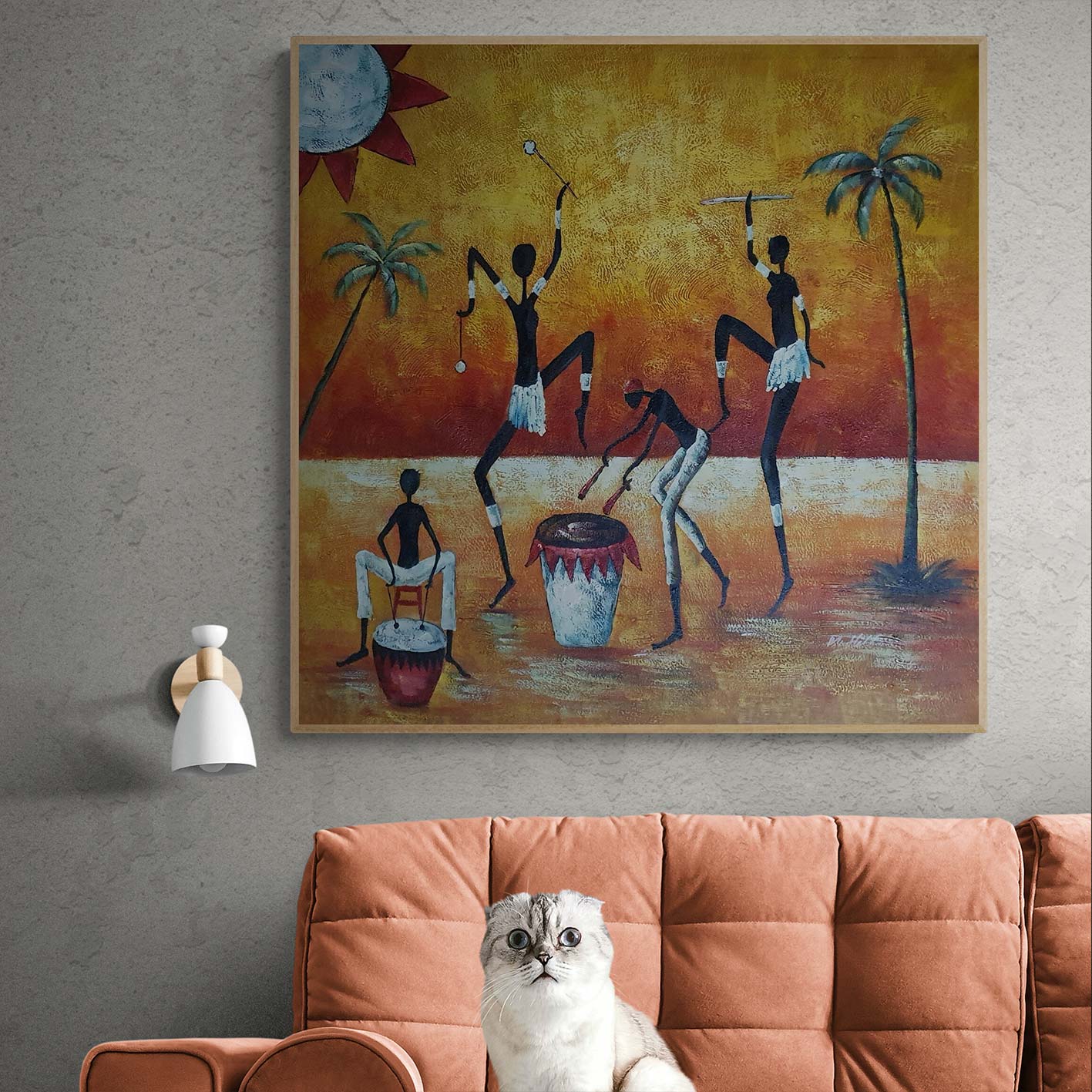 African Dance Painting I 80x80 cm