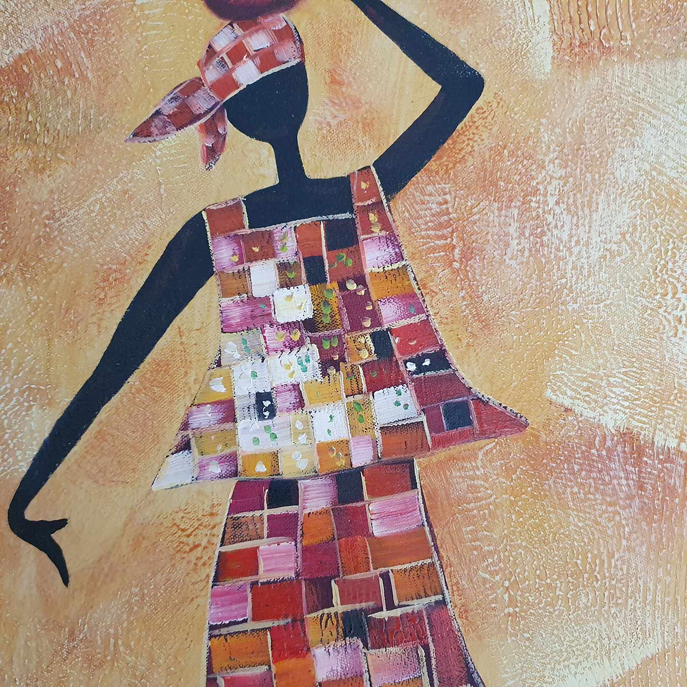 Afrikanische Früchte Diptychon Gemälde 50x60 cm [2 Stück]