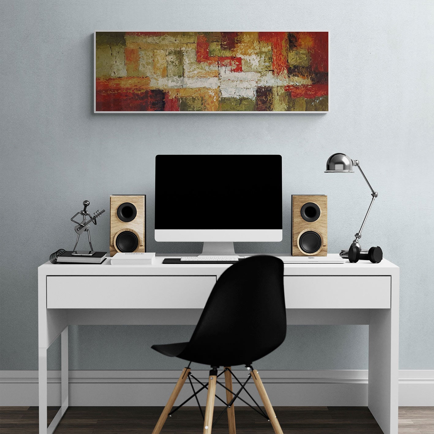 Abstract Panoramic Painting 120x40 cm