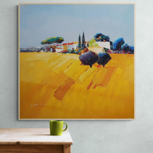 Modern Landscape Painting Spatula 80x80 cm