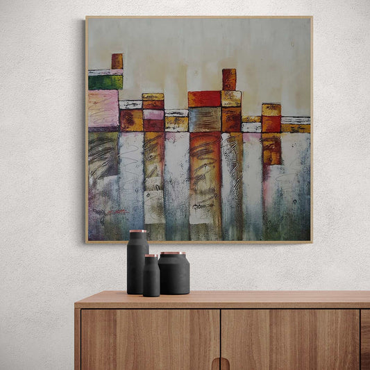 Gemälde „Moderne Stadt II“ 80x80 cm