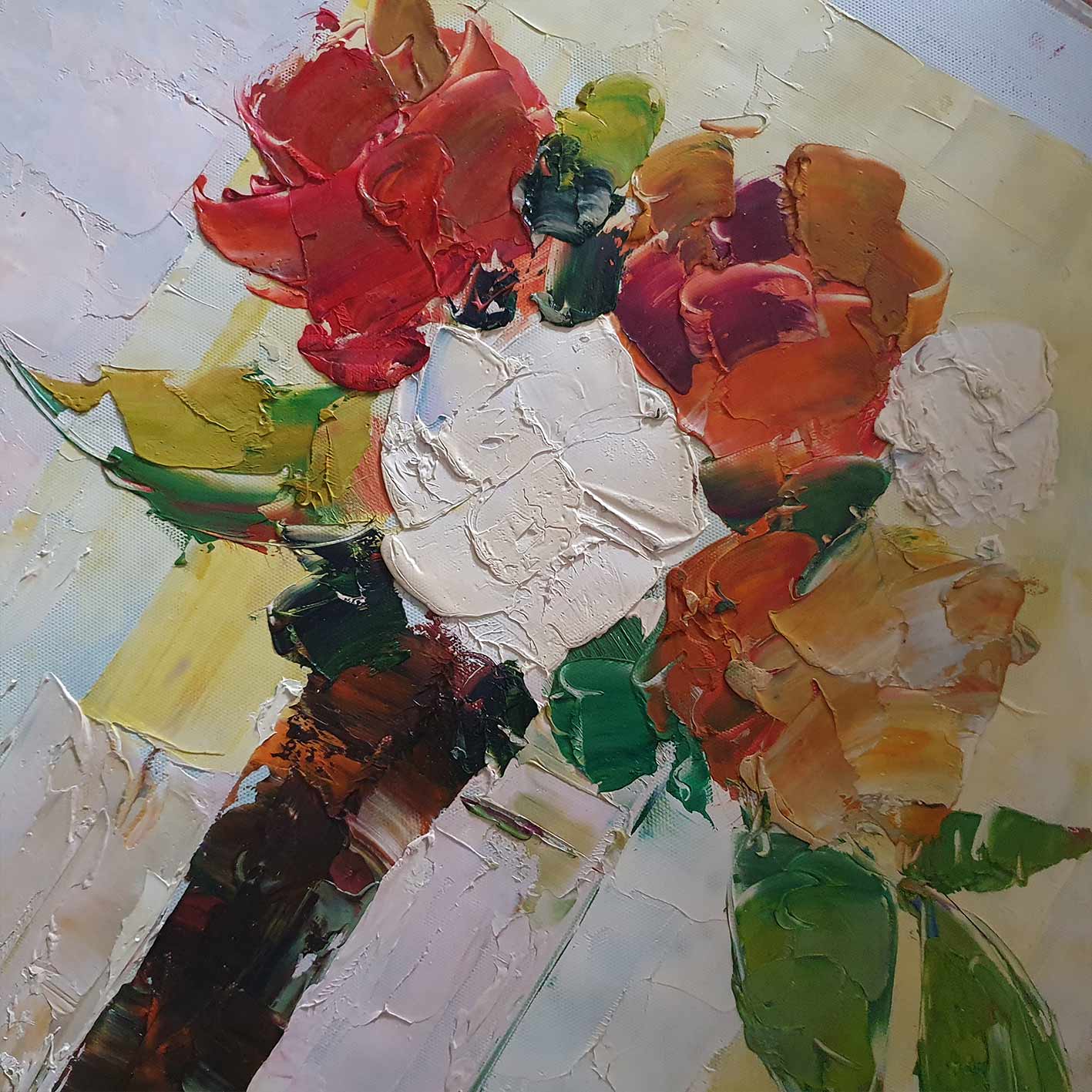 Painting Palette Knife Flowers!