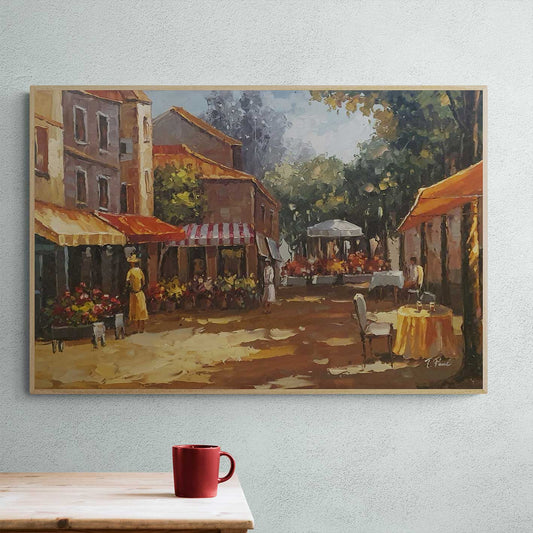 Village Shop Painting 90x60 cm