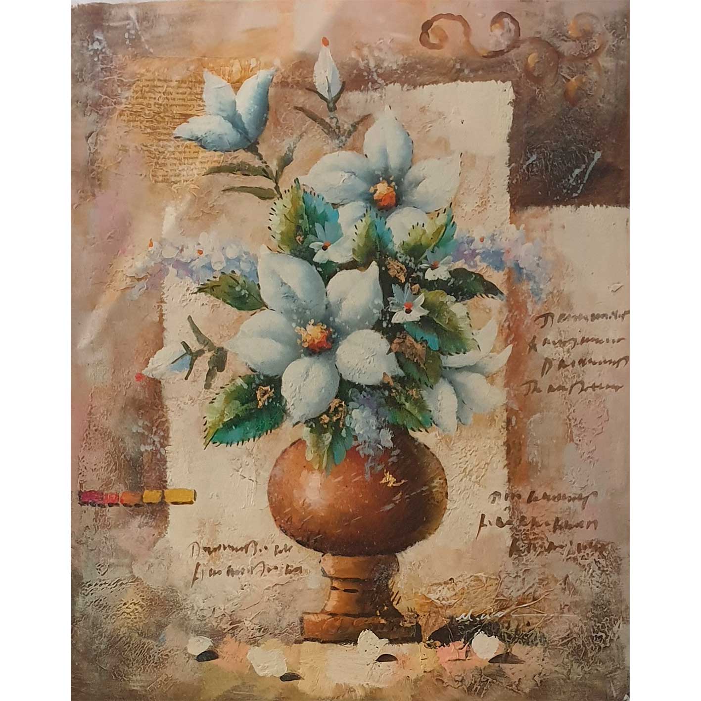 Decorative Vase Flower Picture 50x60 cm