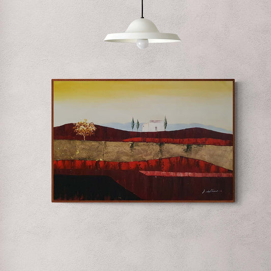 Gold Landscape Painting 90x60 cm