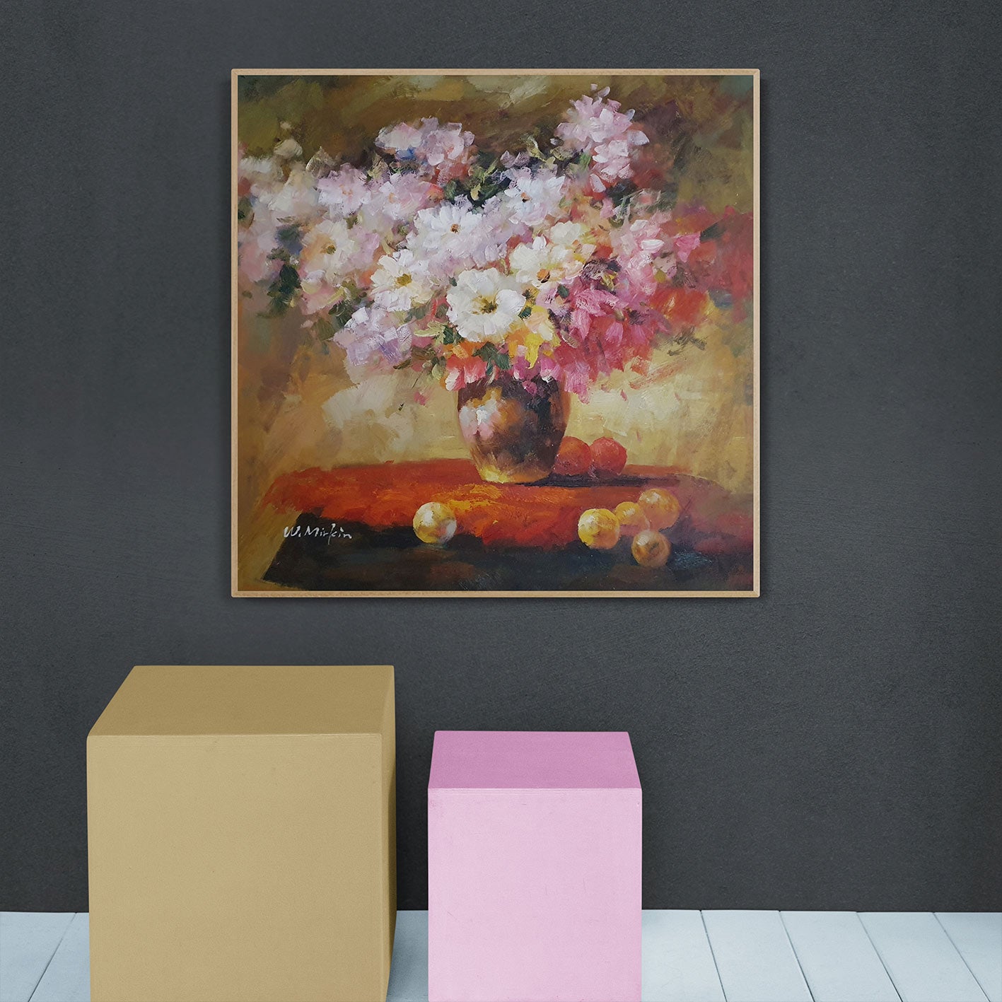 Flower Vase Painting 80x80 cm