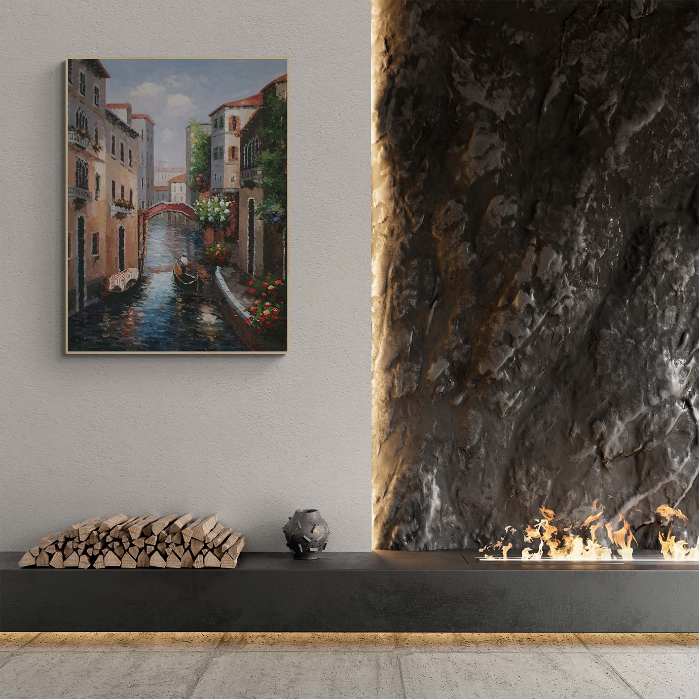 Venetian Painting Bridges 90x120 cm
