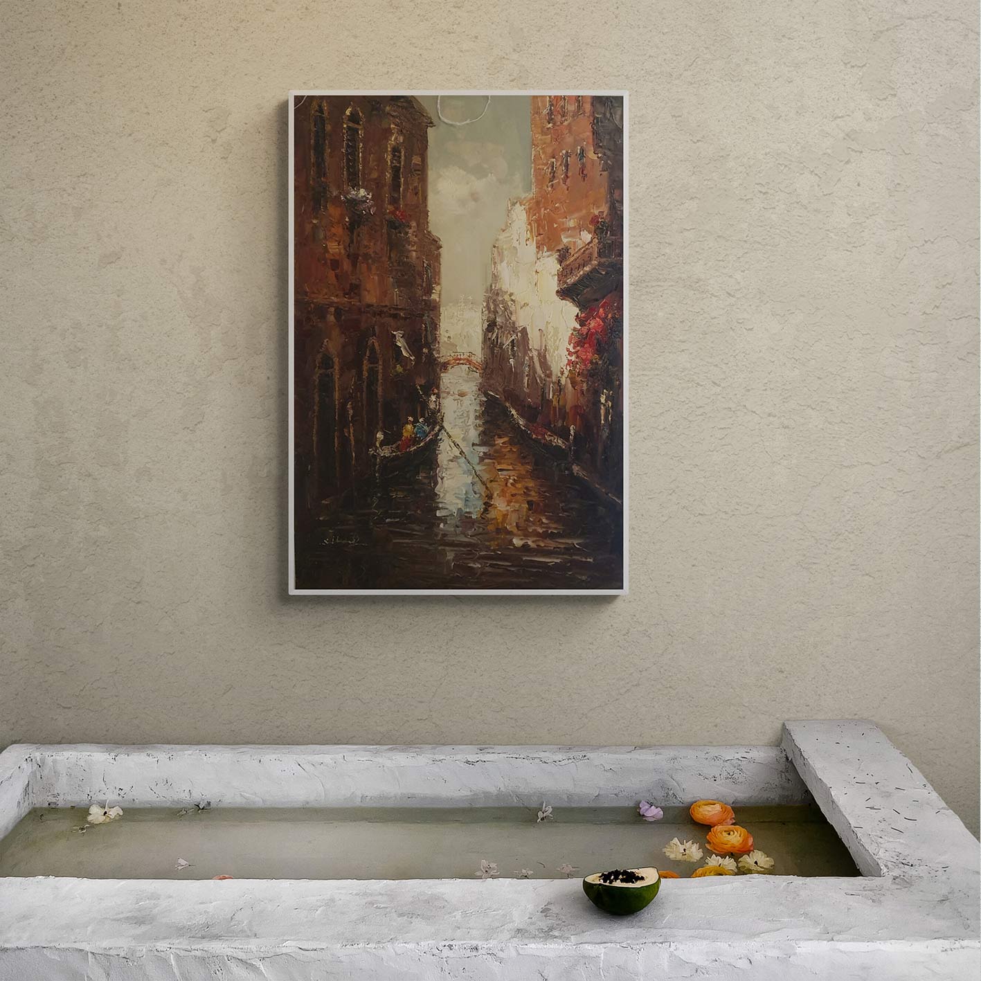 Venetian Canal painting 60x90 cm