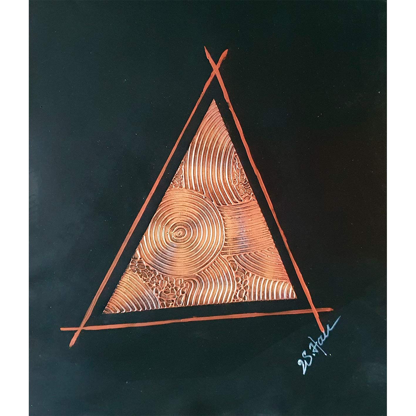 Triangle Geometry Painting 50x60 cm