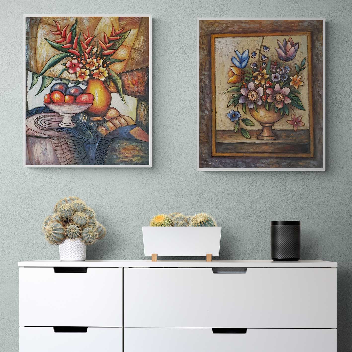 Star Still Life Diptych Painting 50x60 cm [2 pieces]