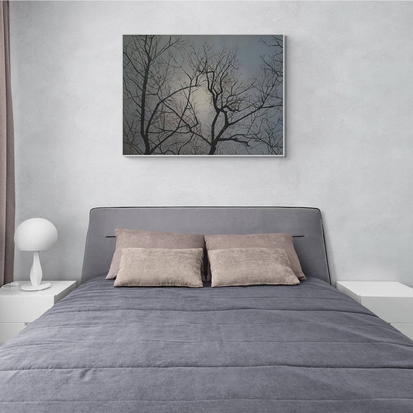 Gray Branches Painting 