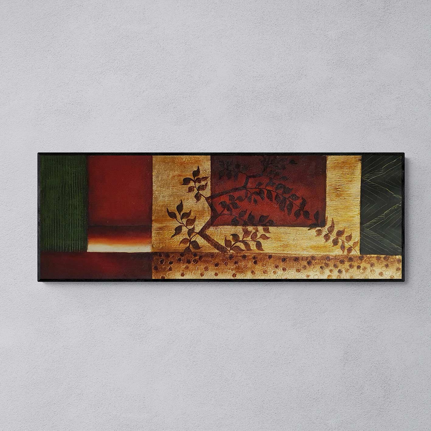 Goldblumen-Dekorationsgemälde 120x40 cm