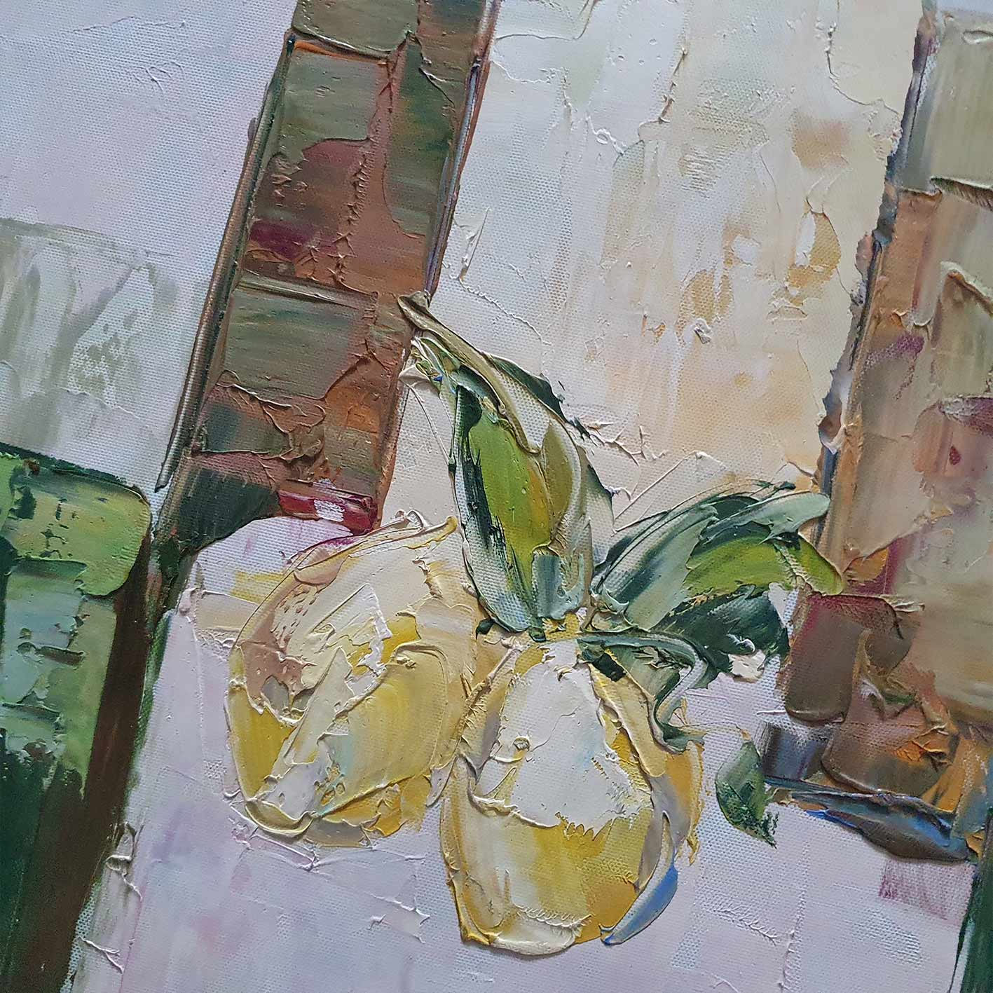 Lemon Vase Diptych Painting 50X60 cm [2 pieces]