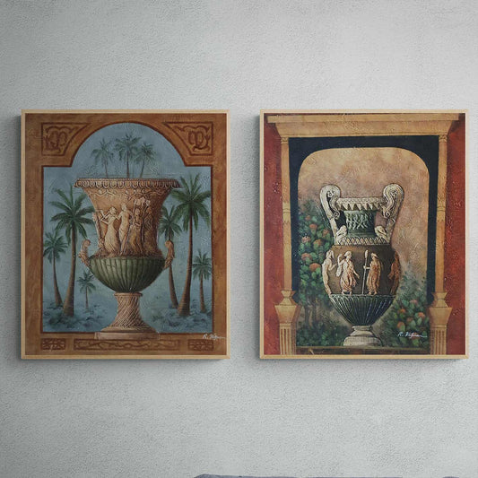 Relief Vase Diptych Painting I 50X60 cm [2 pieces]
