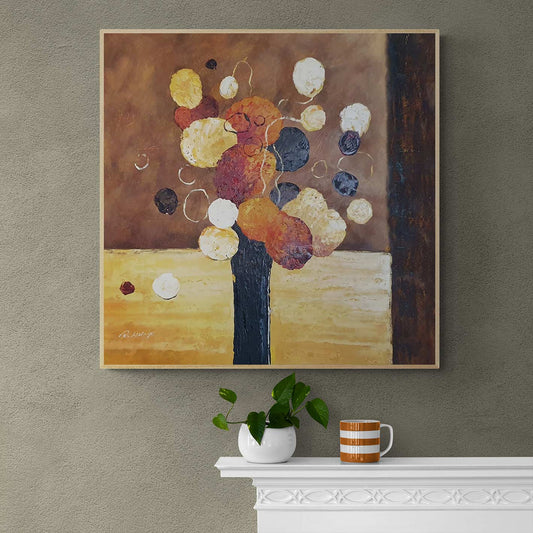 Vase Flowers Painting II 80x80 cm