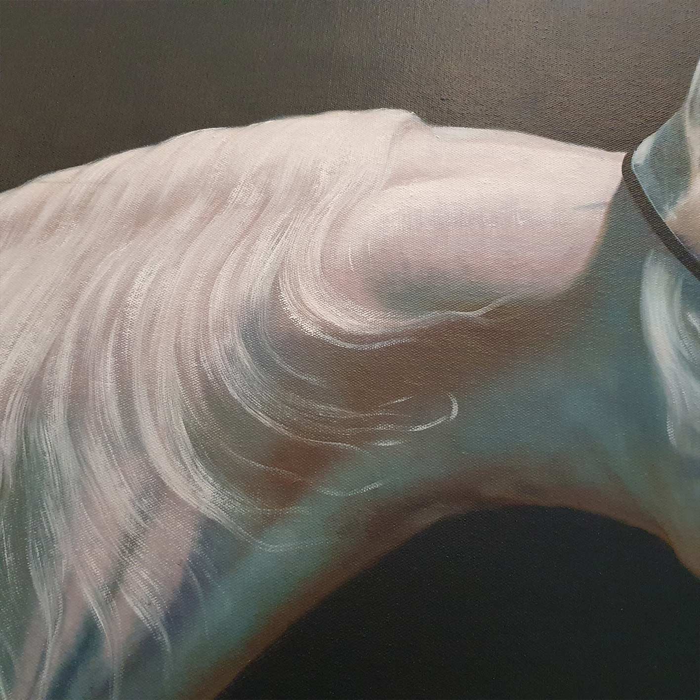 White Horse Painting 100x80 cm