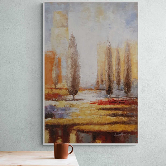 Cypress Landscape Painting 60x90 cm