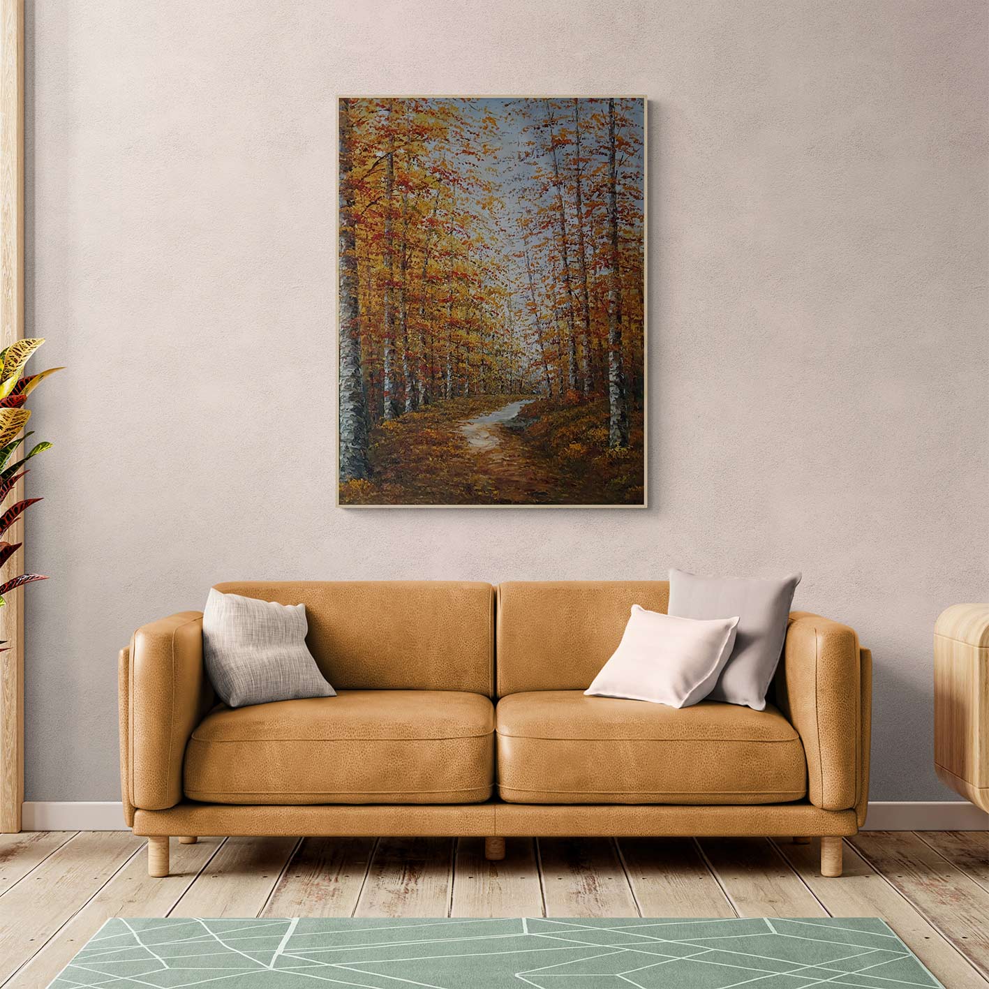 Autumn Forest Painting 90x120 cm