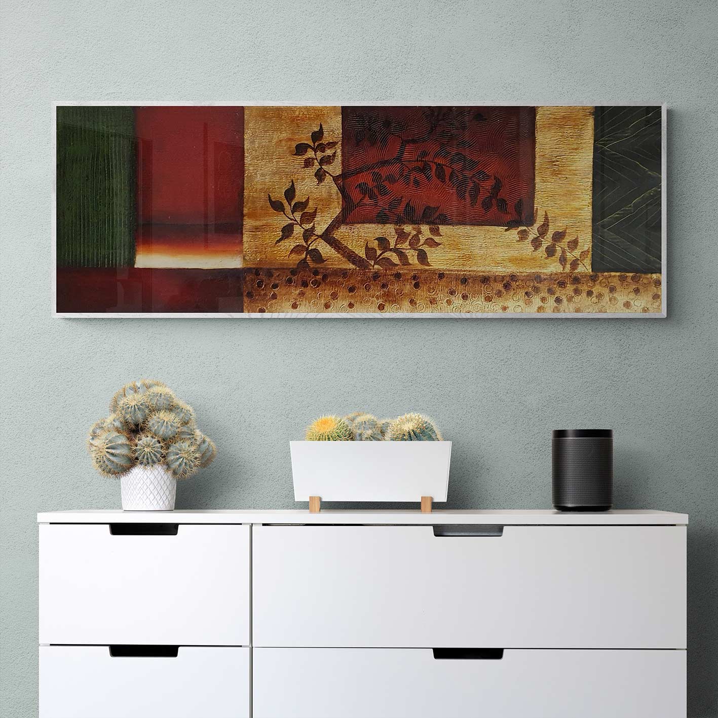 Goldblumen-Dekorationsgemälde 120x40 cm