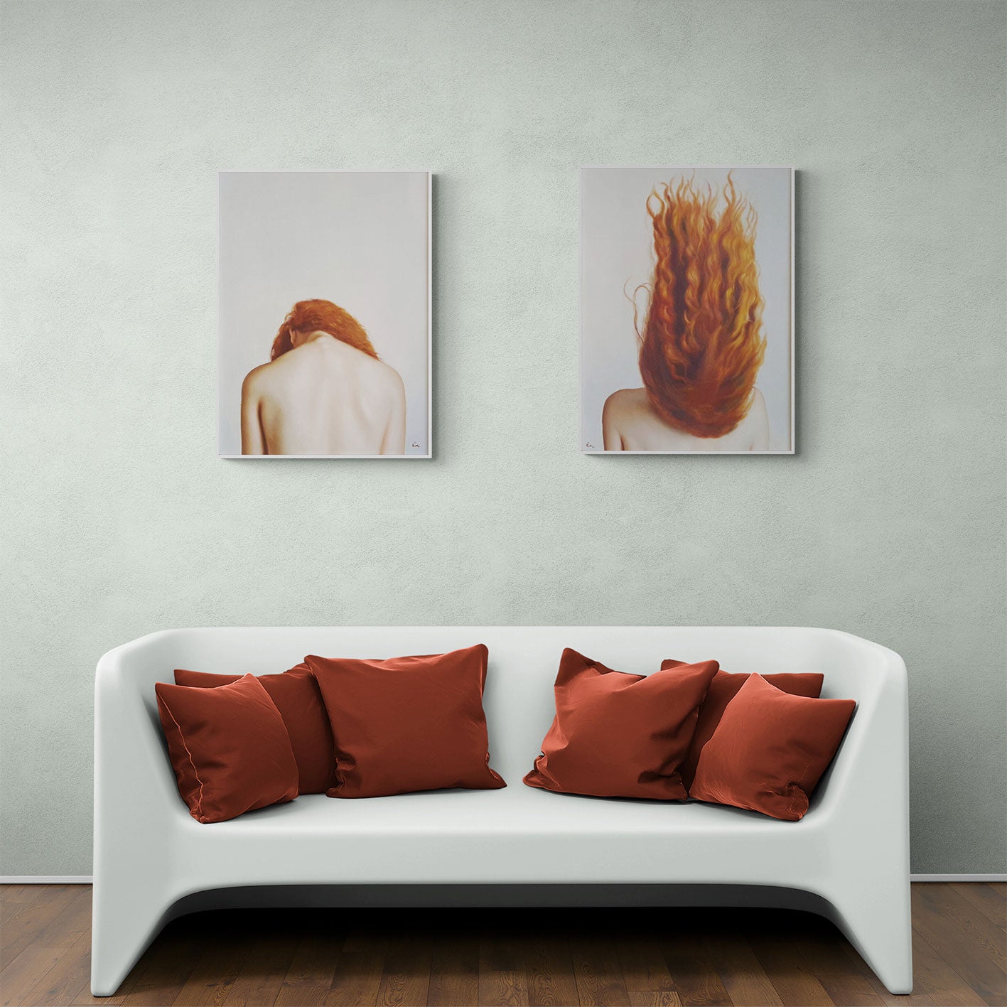 Redhead Diptych Painting 60x80 cm [2 Pieces]