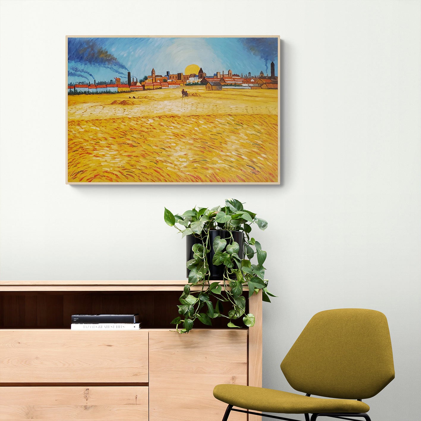 Van Gogh Painting Wheat Field at Dusk 90x60 cm