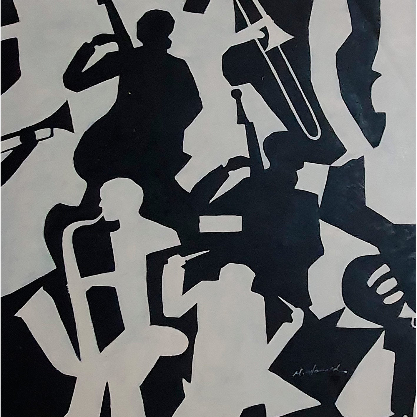 Musicians Sides Painting 80x80 cm