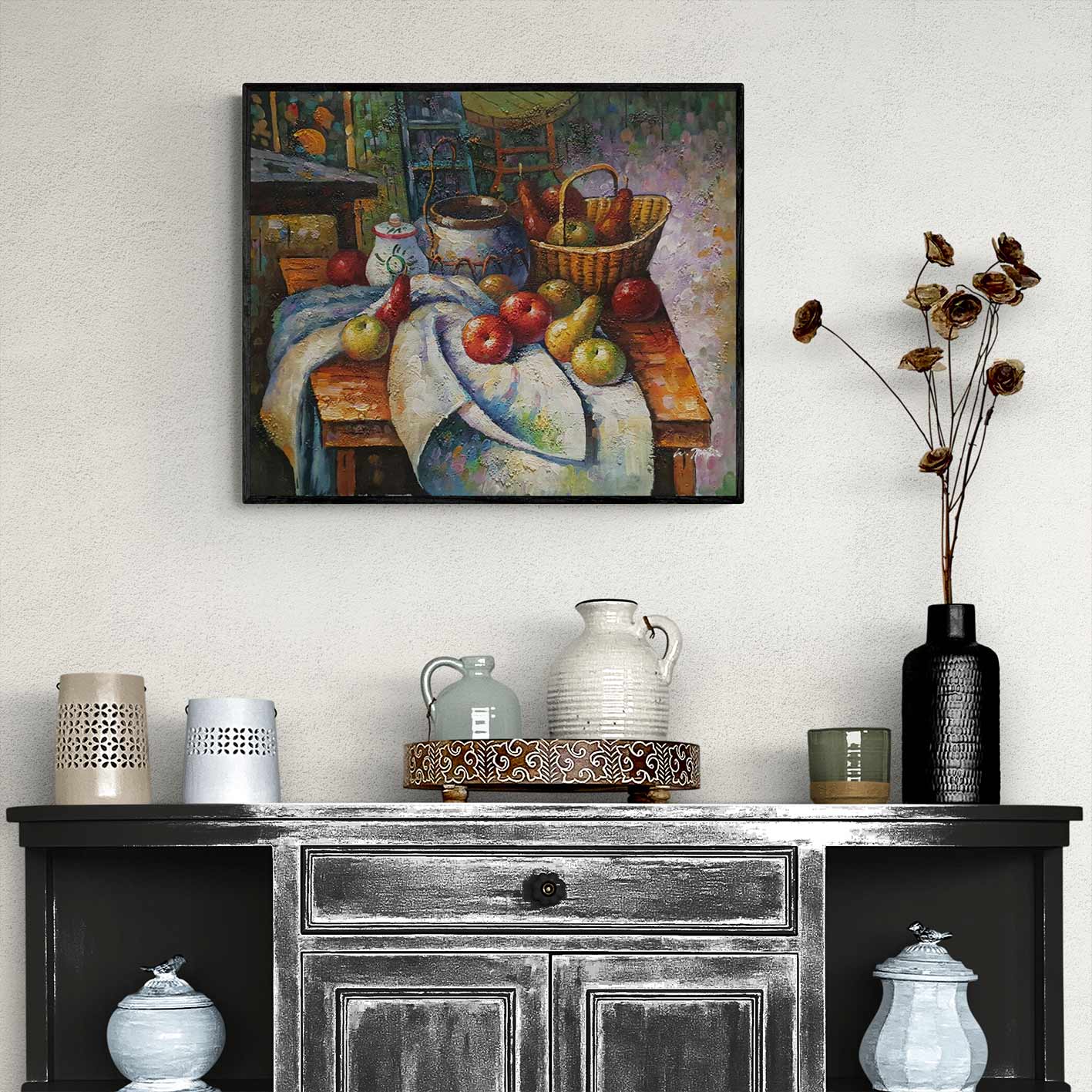 Stillleben-Gemäldedecke 60x50 cm