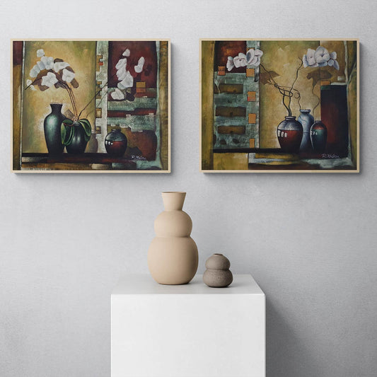 Various Flowers Painting 60x50 cm [2 pieces]