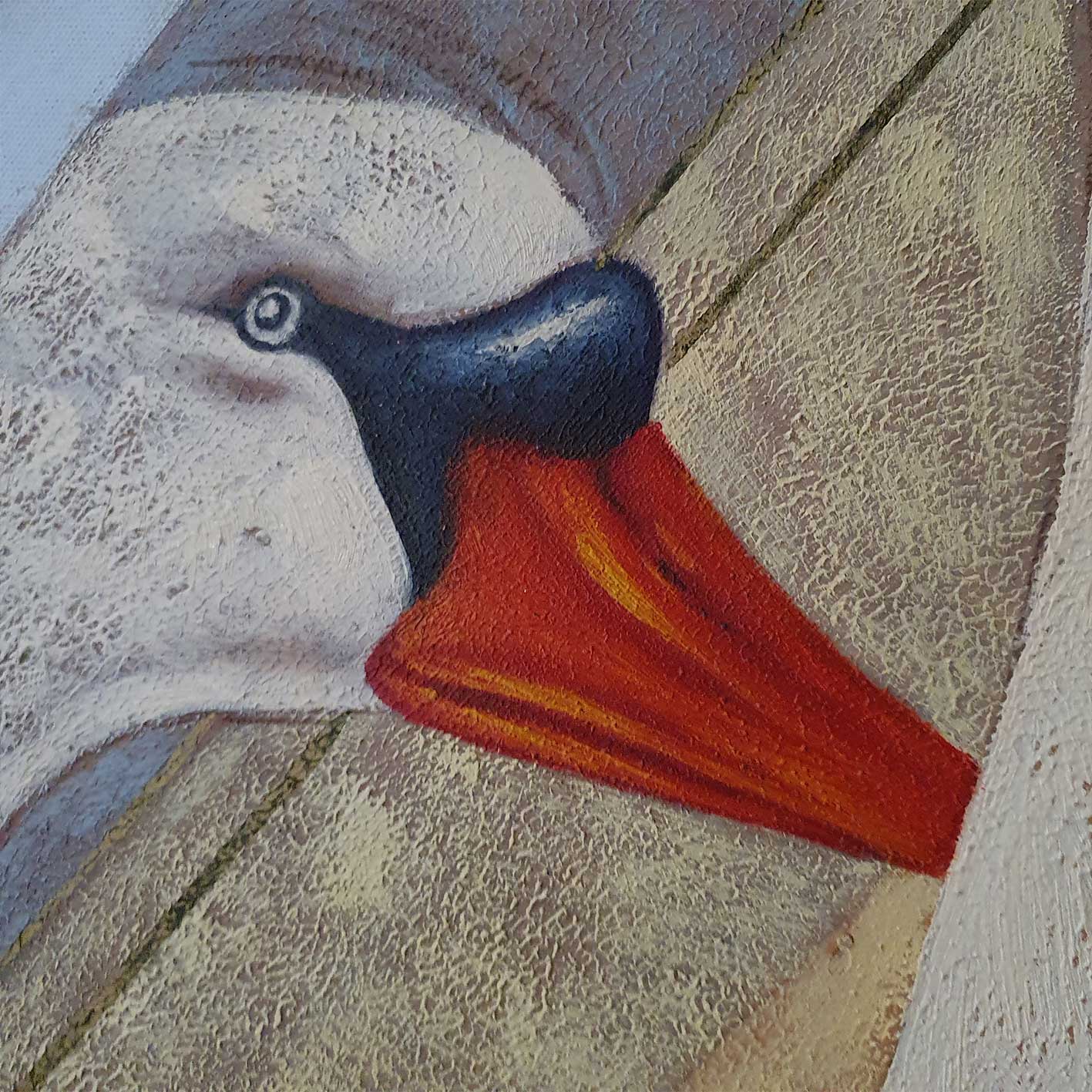 Cuadro Cisne Decora III 90x60 cm