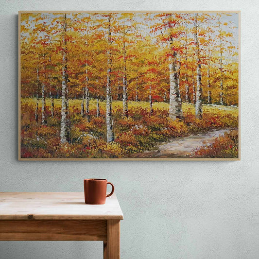 Herbstlandschaftsgemälde 90x60 cm