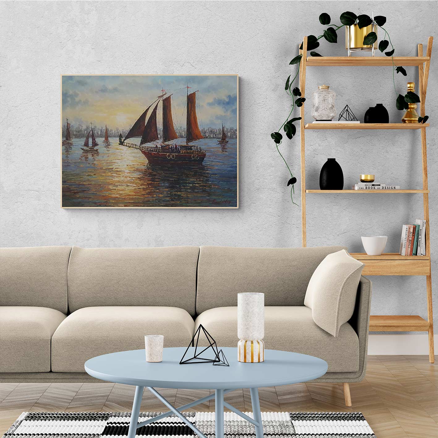 Greatness Boat Painting 120x90 cm