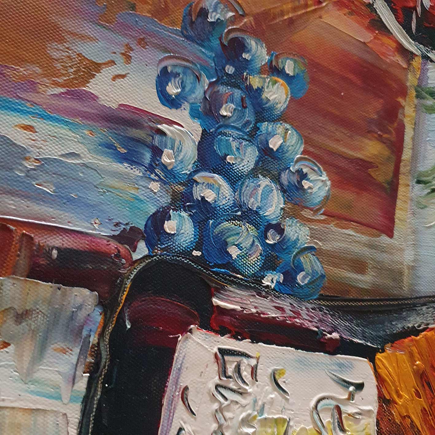 Weintrauben Diptychon Gemälde 50X60 cm [2 Stück]