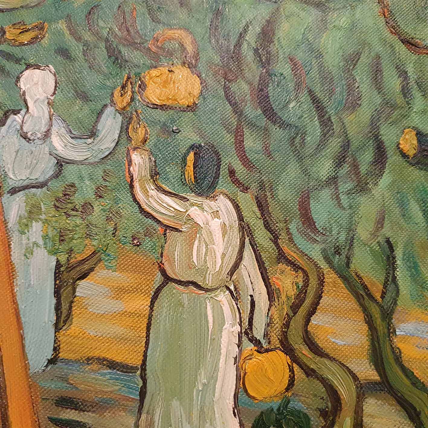 Van Gogh Gemälde Frauen beim Olivenpflücken 90x60 cm