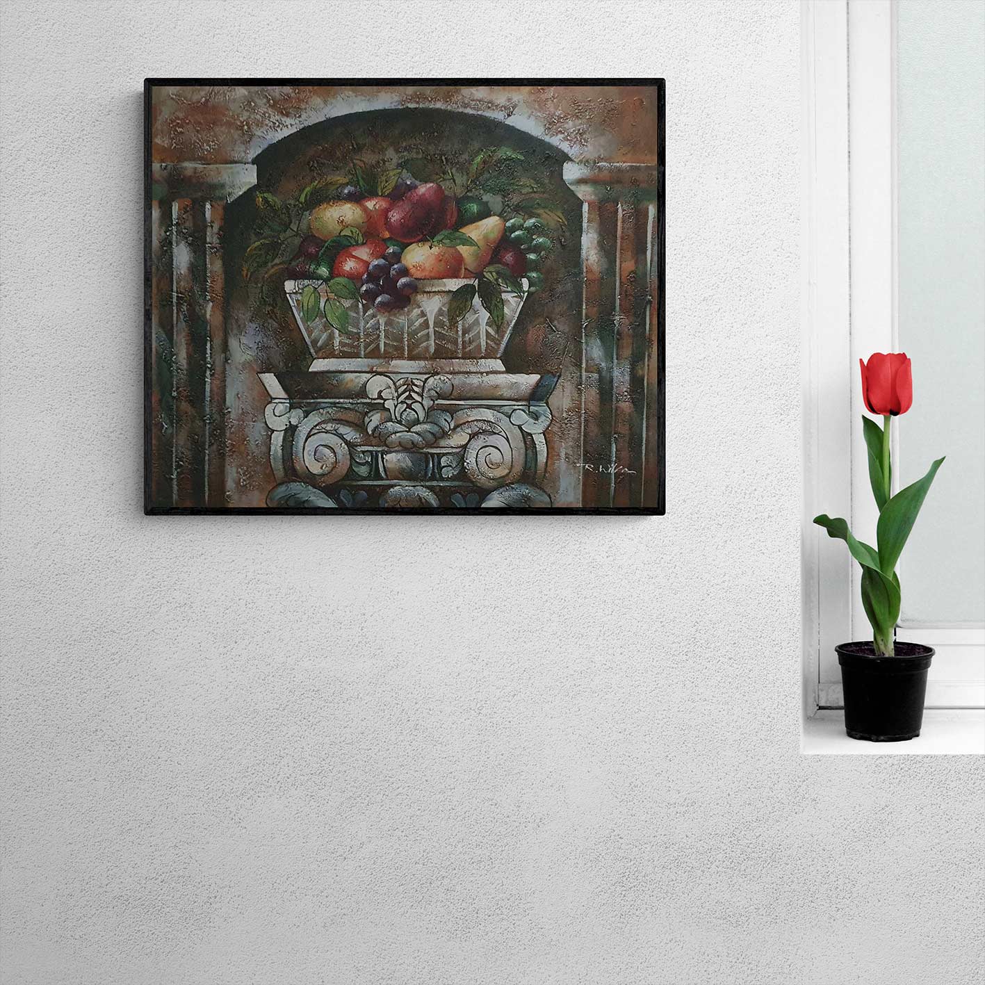 Fruchtstillleben-Gemälde 60x50 cm