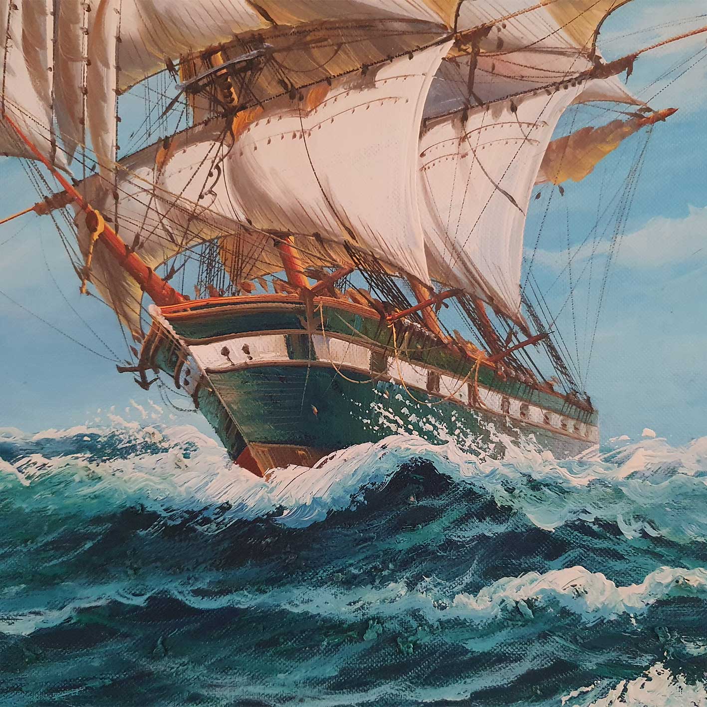 Spanish Galleon painting 60x50 cm