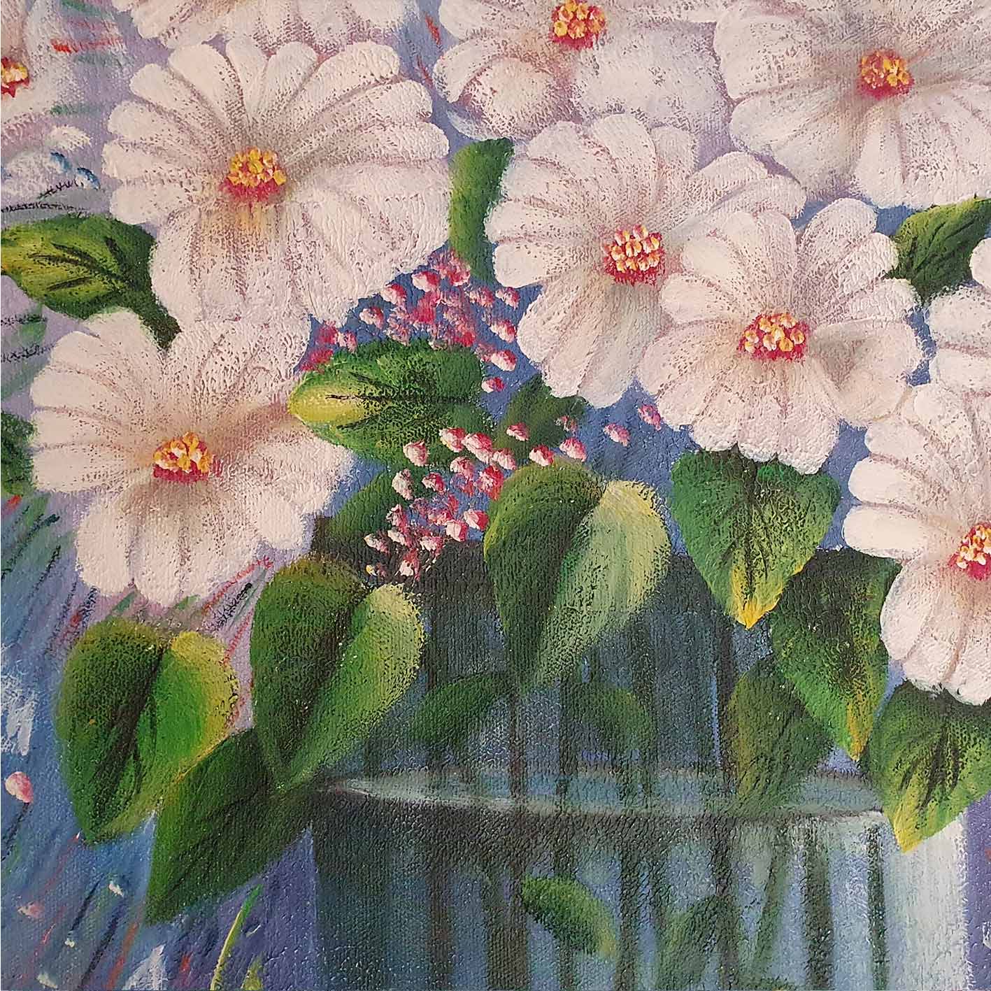 Cuadro Díptico Flores Claras  50x60 [2 piezas]
