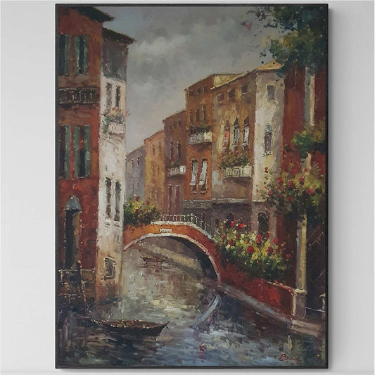Venice Bridge painting 90x120 cm