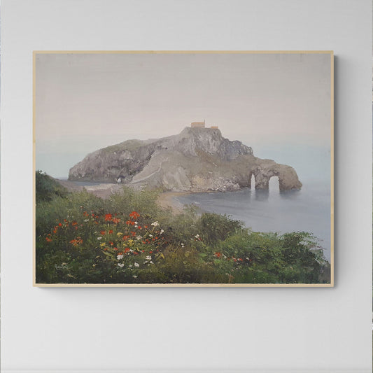 Gaztelugatxe-Eremitage-Gemälde 100x80 cm
