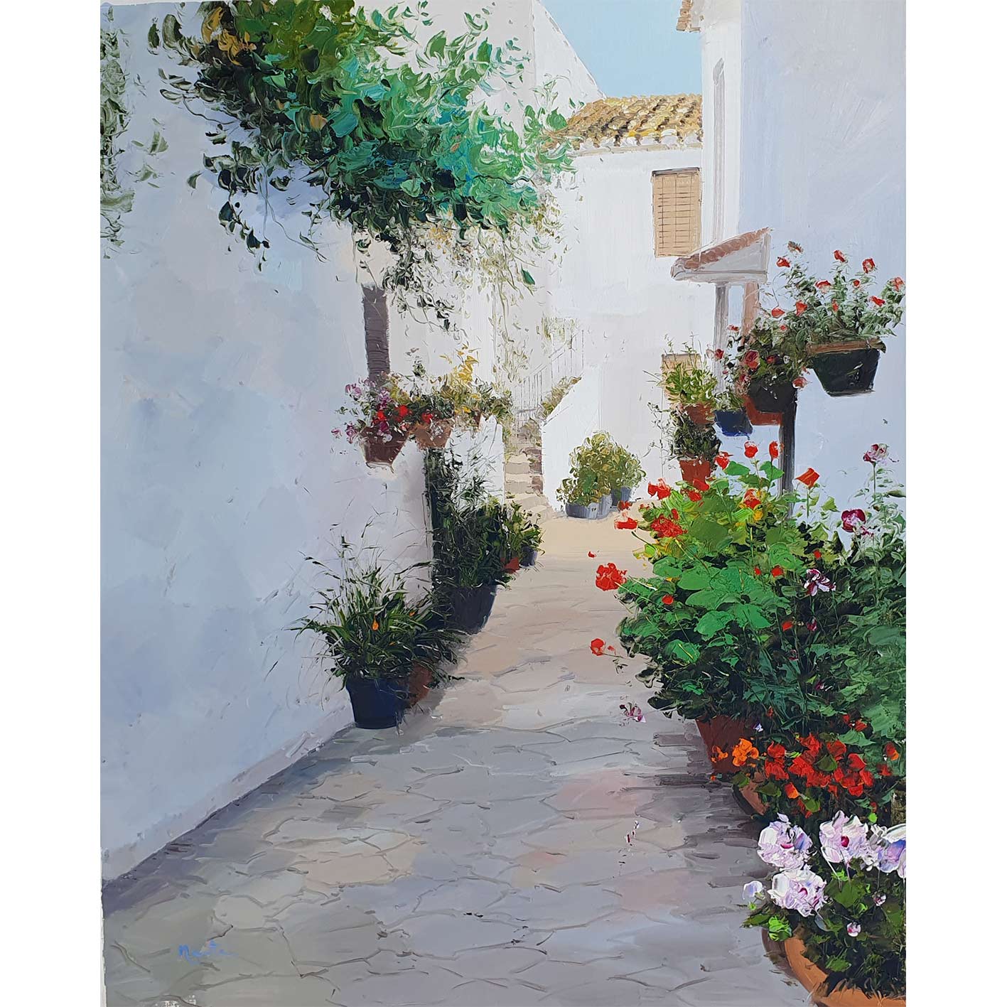 Andalusische Dörfer Gemälde 82x101 cm