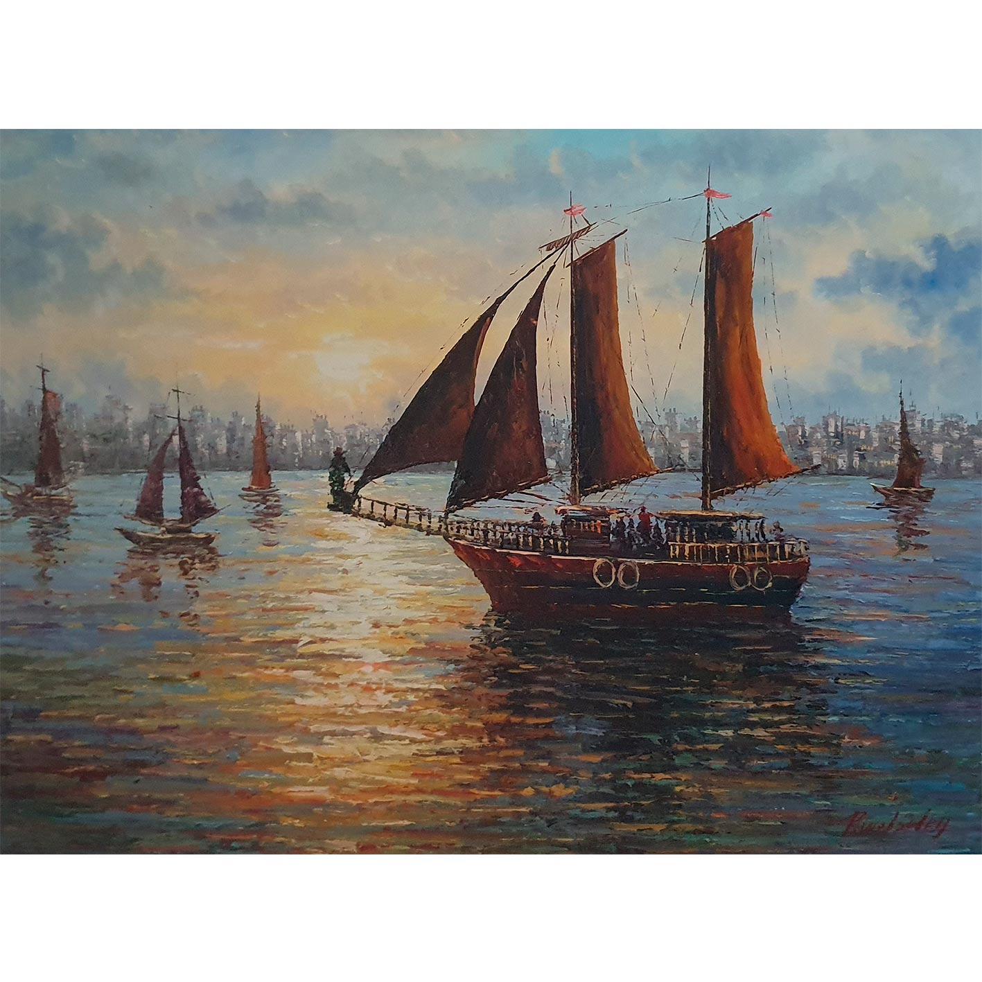 Greatness Boat Painting 120x90 cm