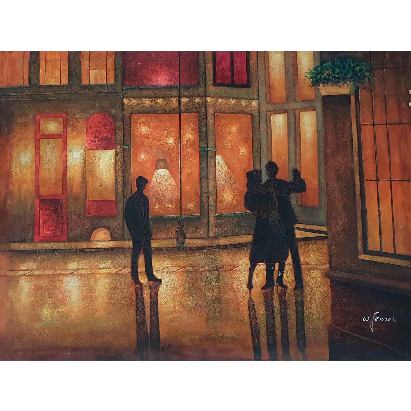 Tanzendes Paar Gemälde 120x90 cm