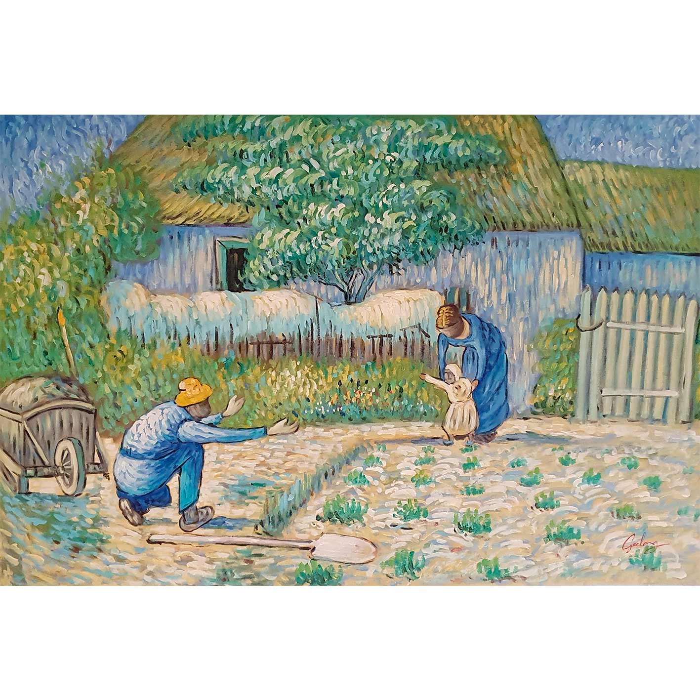Van Gogh First Steps painting 90x60 cm