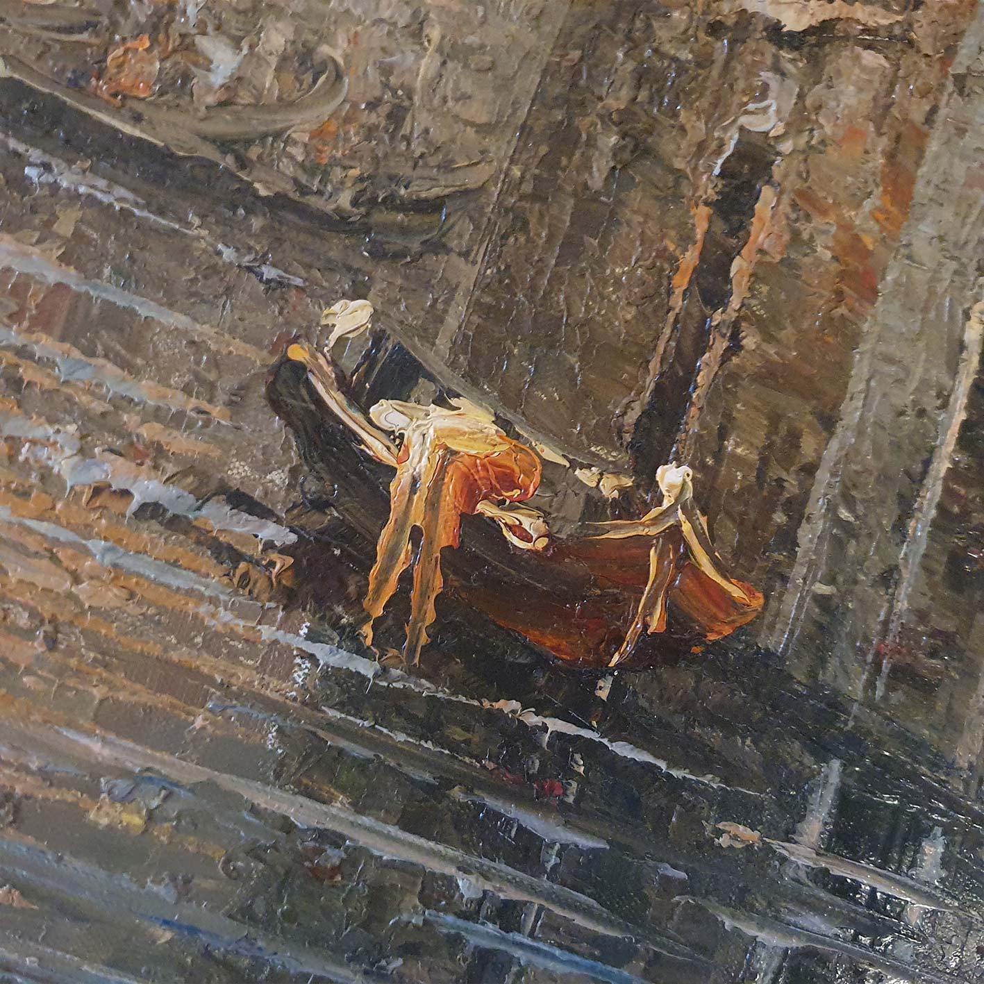 Gemälde „Gondeln von Venedig“ 90x60 cm