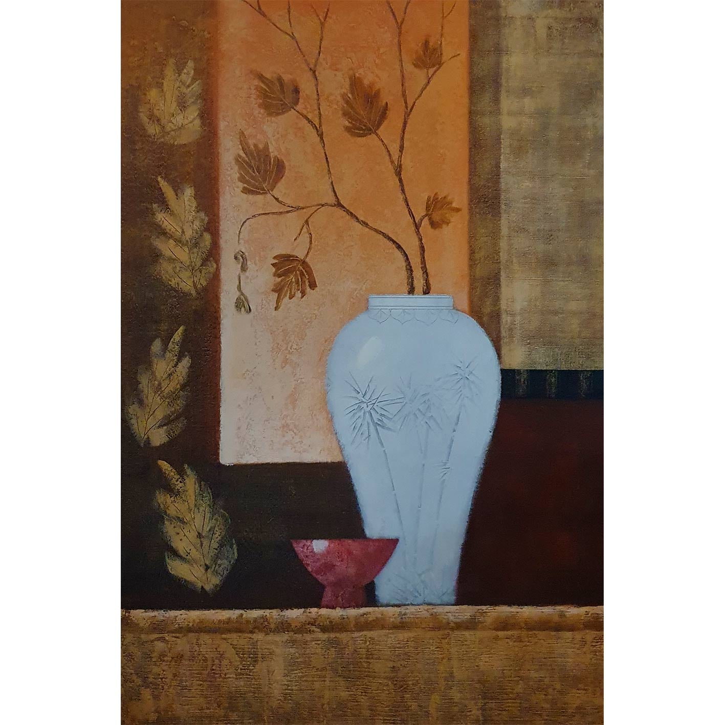 Diptychon Gemälde Stillleben Amphore 60x90 cm [2 Stück]