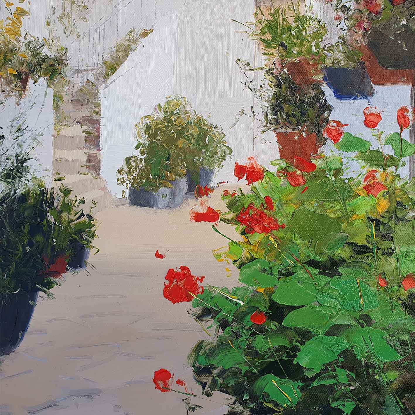 Andalusische Dörfer Gemälde 82x101 cm