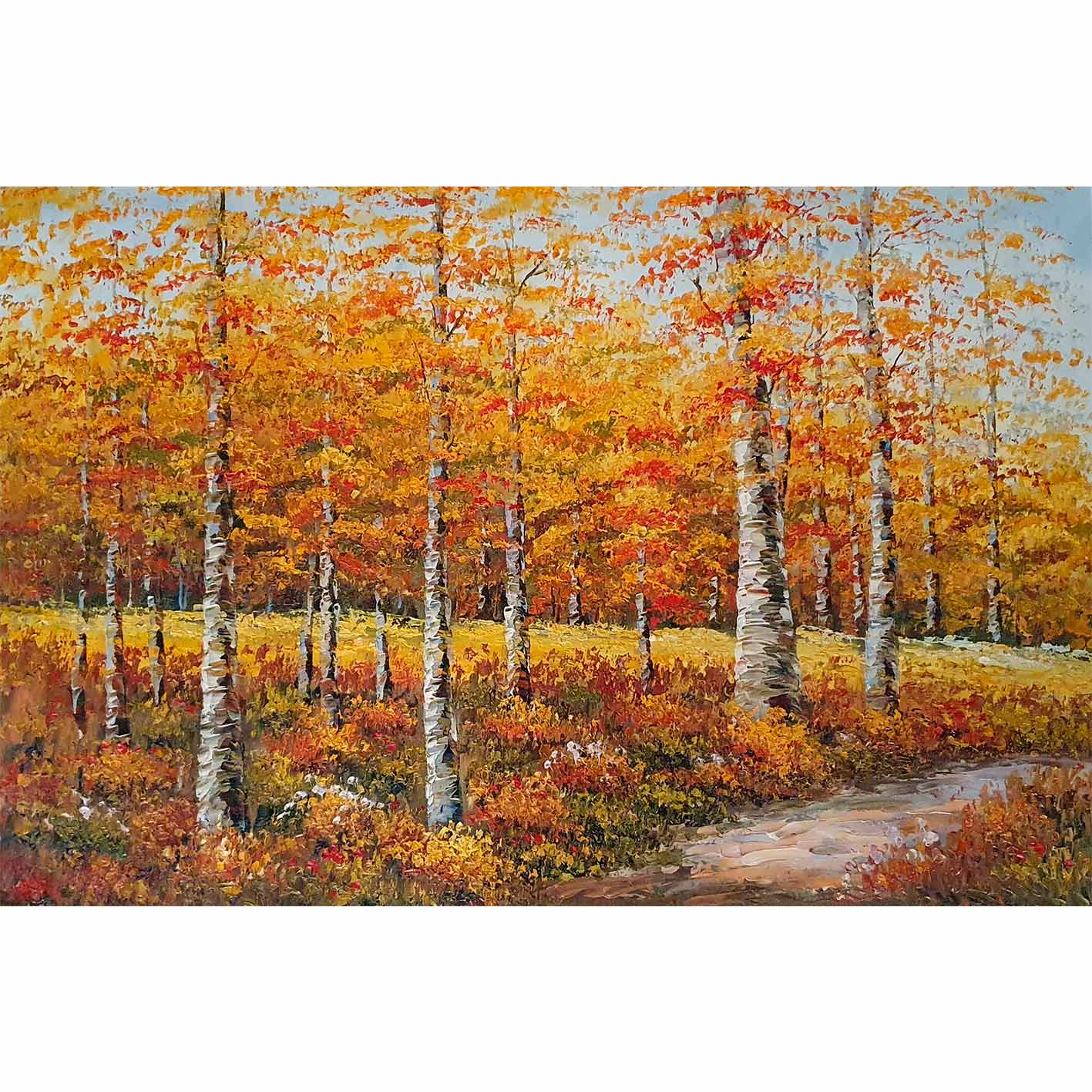 Autumn Landscape Painting 90x60 cm