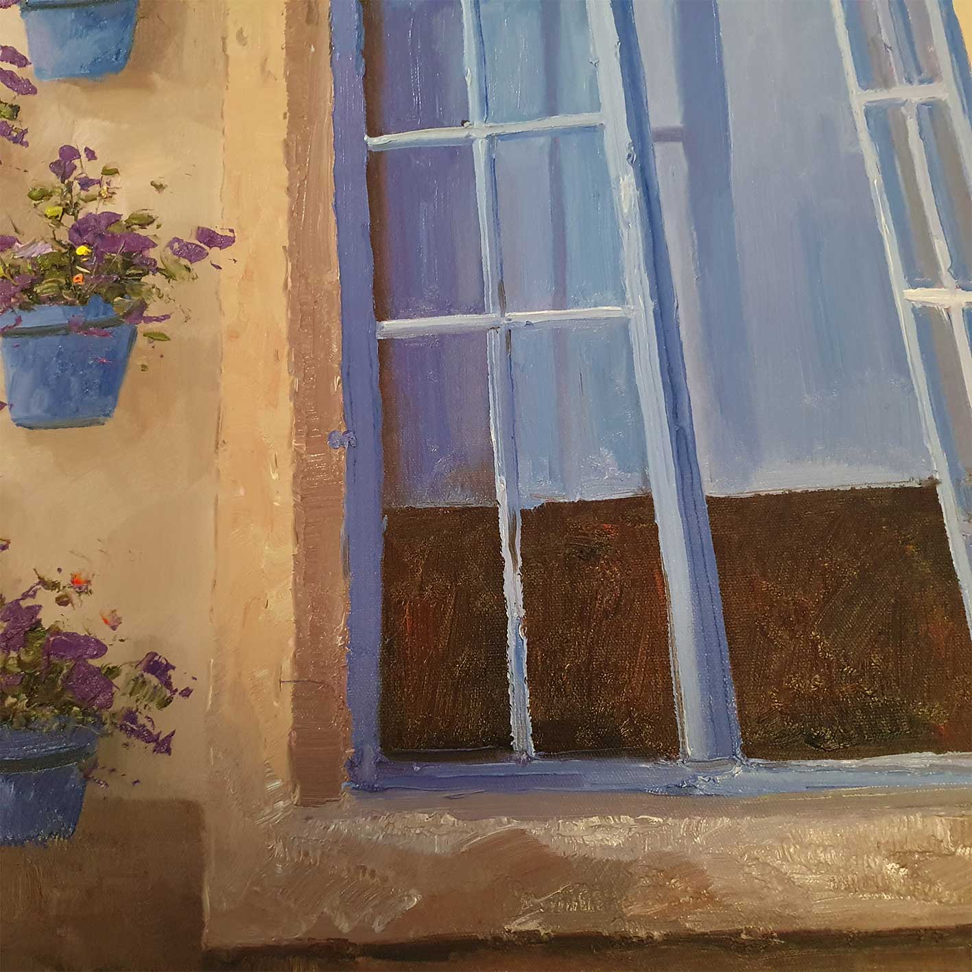 Andalusia Windows Painting 80x100 cm