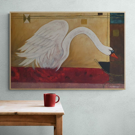 Decora Swan Painting I 90x60 cm